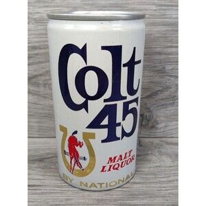 TOUGH! Colt 45 MALT LIQUOR Beer Can Sealed Top, The National Brewing Co.